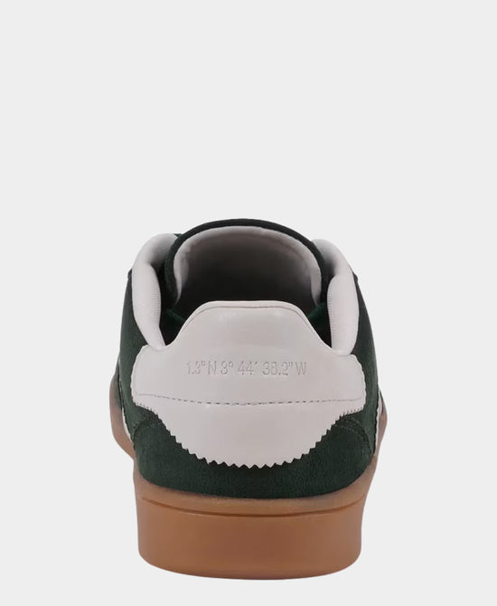 
Faux Suede Lace Sneaker in GREEN view 2
