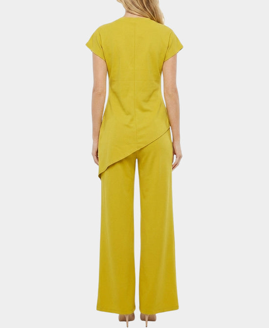 
Asymmetrical Top & Pants - 2 Pc Set in MUSTARD view 2
