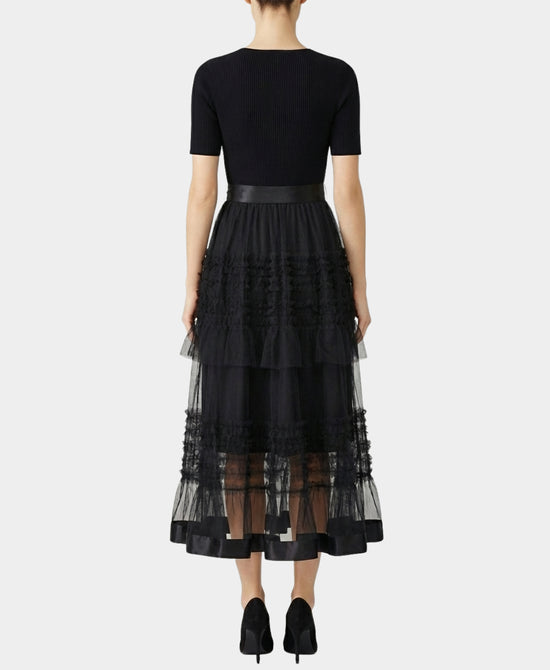 Knit & Tulle Midi Dress view 