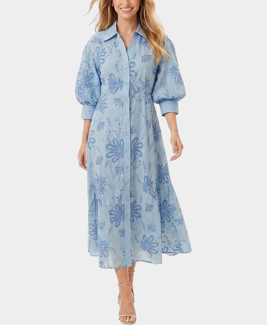 
Embroidered Maxi Dress in LIGHT BLUE view 1