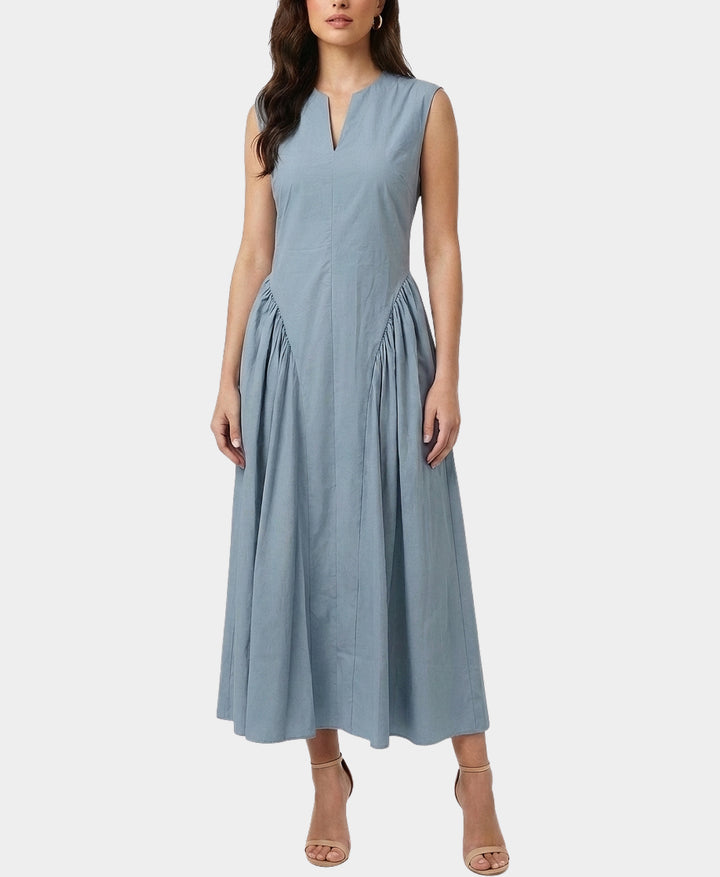 open lace back dress A&A Lunelle Seam Detail Pleated Midi Dress – ARIELLA & AYANA main image 0