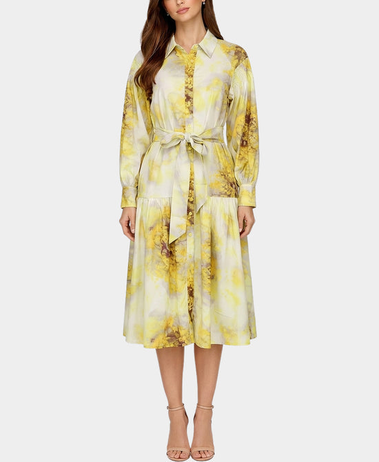 Printed Floral Midi Dress view 1