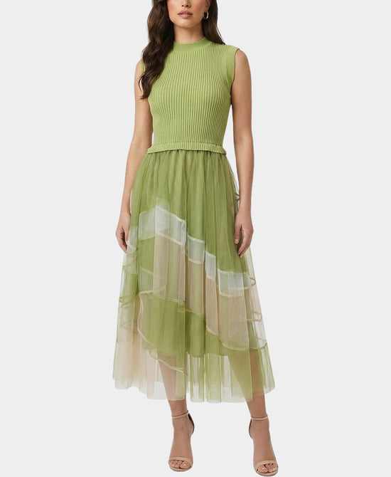 Knit & Tulle Midi Dress view 1