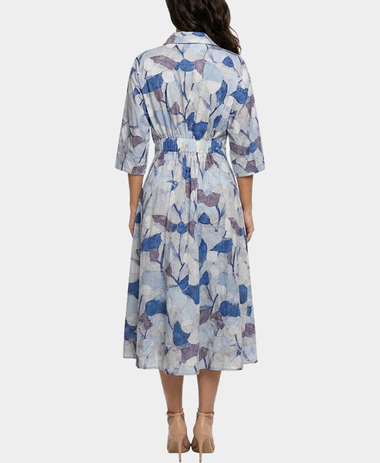 
Floral Print Midi Dress in BLUE MULTI view 2