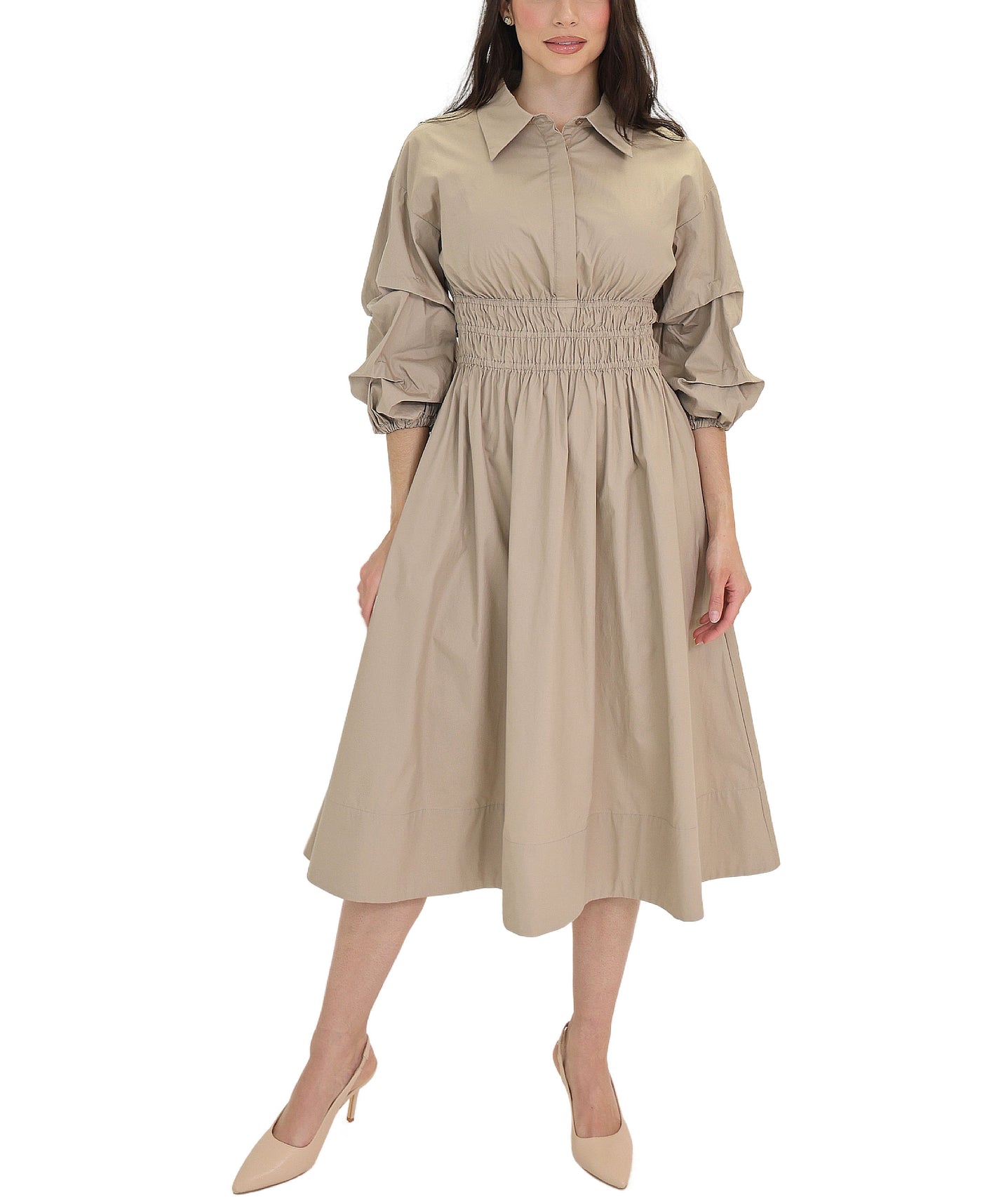 Solid Midi Dress view 1