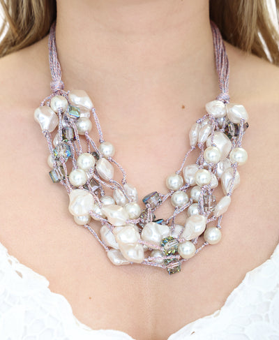 Fresh Water Pearl Beaded Necklace image 1