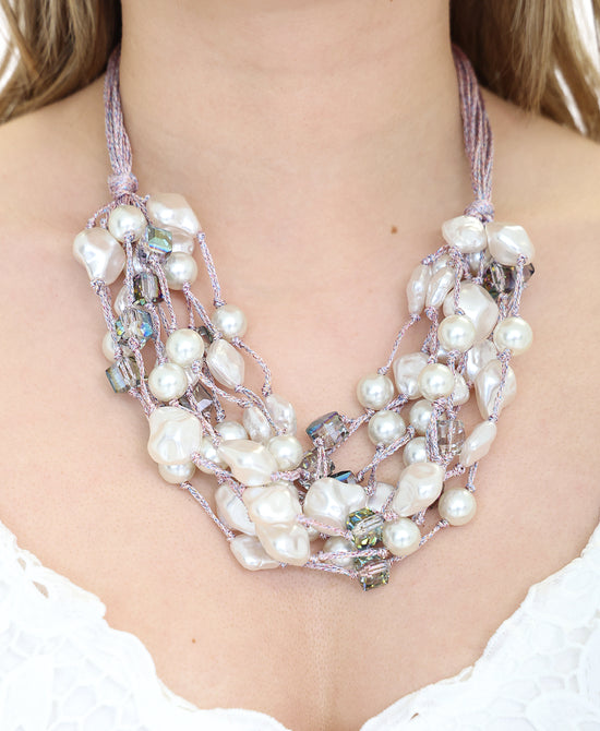 Fresh Water Pearl Beaded Necklace view 