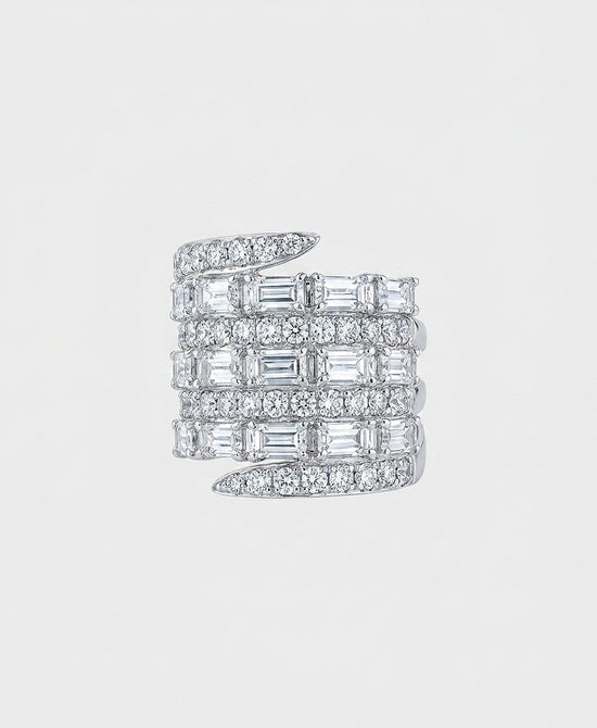 
Cubic Zirconia Wide Band Ring in SILVER view 2