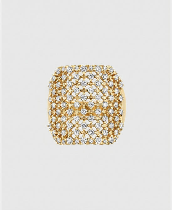 
Cubic Zirconia Statement Ring in GOLD view 2