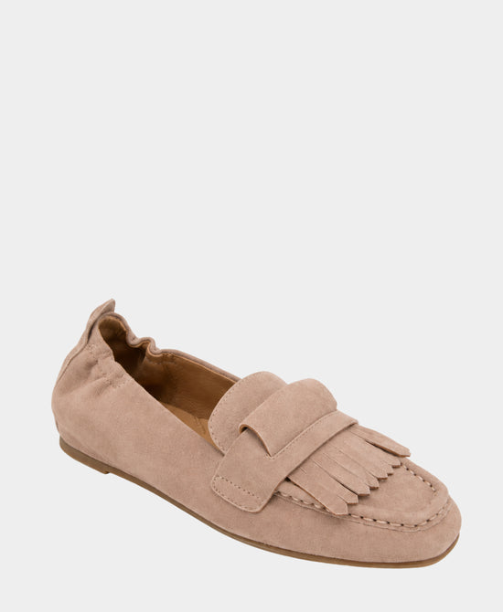 
Suede Fringe Loafer in DUSTY ROSE view 1