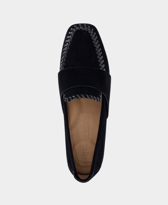 
Suede Braid Detail Loafer in BLACK view 2