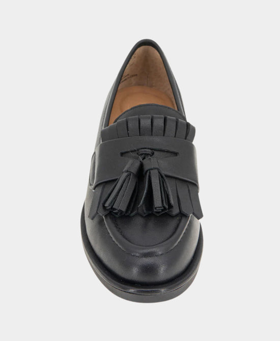 
Leather Fringe Loafer w/ Tassel in BLACK view 2