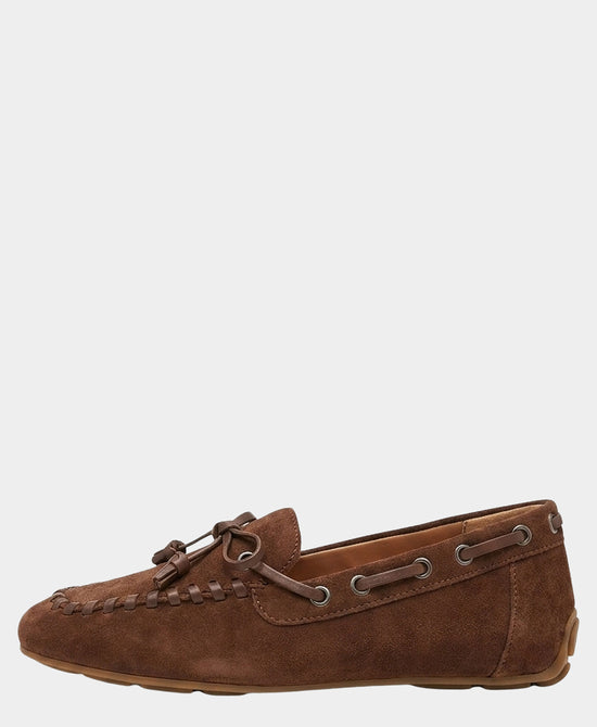 
Suede Bow Boat Shoe in BROWN view 2