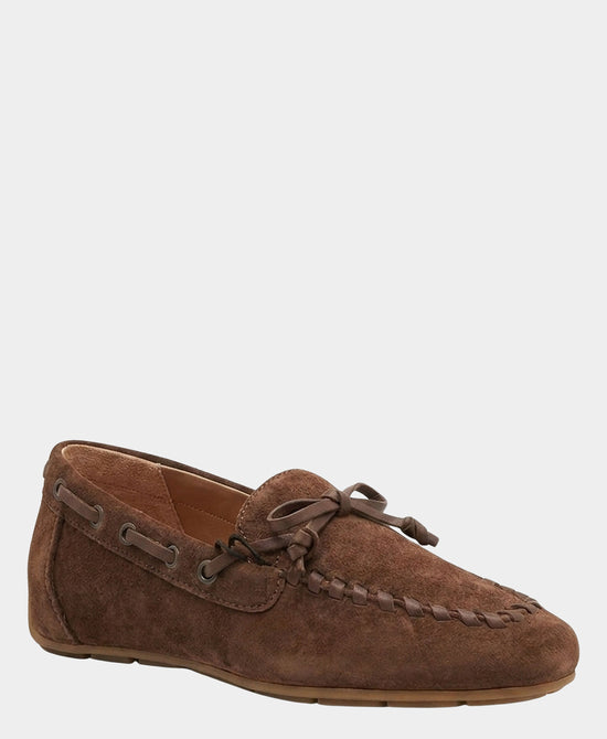 
Suede Bow Boat Shoe in BROWN view 1