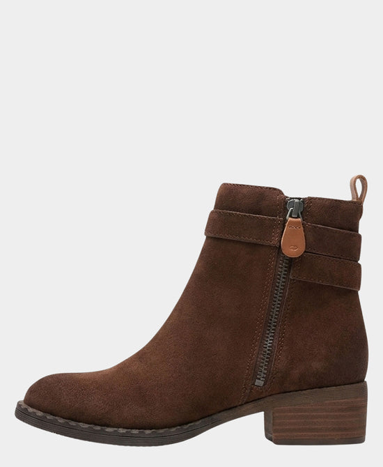 
Suede Buckle Bootie in CHOCOLATE view 2