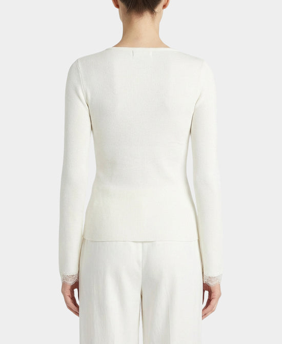 Knit Top w/ Lace Trim view 2