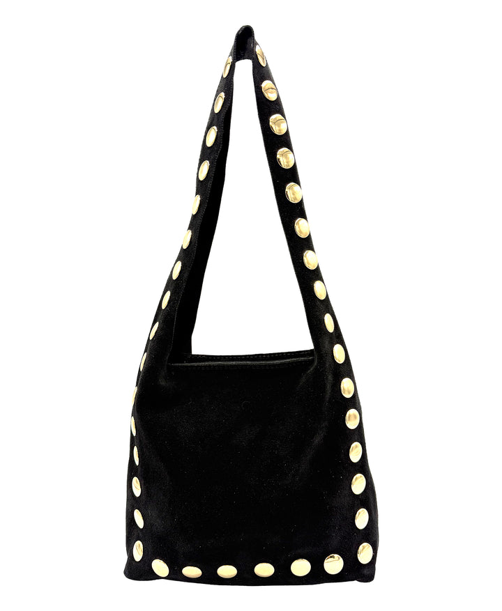 【Old Folk House】Studs Shoulder Bag Suede Studded Shoulder Bag – FOX'S - Online