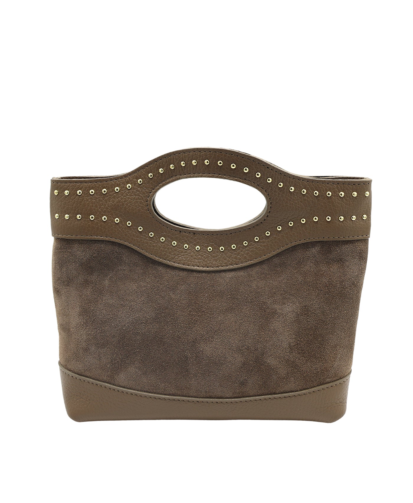 Suede Handbag w/ Studs view 1
