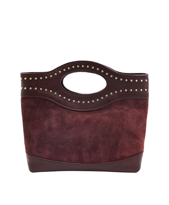 Suede Handbag w/ Studs view 