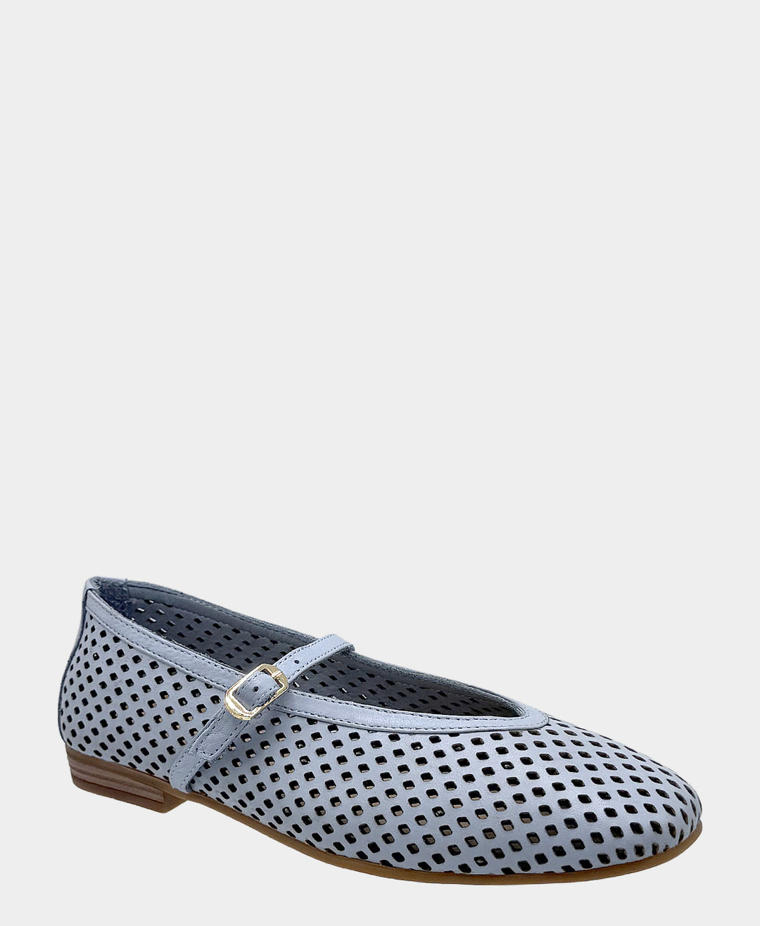 Leather Perforated Mary Jane Flat – FOX'S - Online