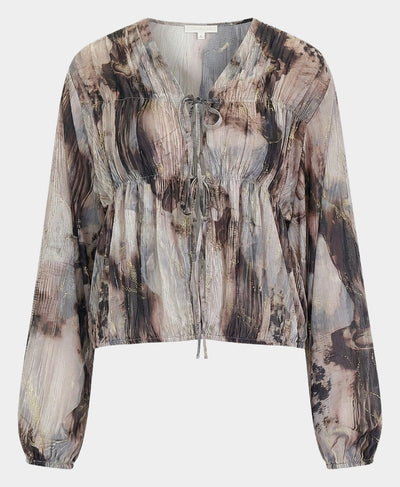 Printed Top w/ Front Ties image 2