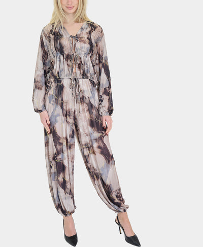 Printed Top w/ Front Ties image 3