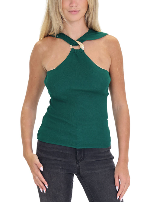 Halter Top w/ Gold Hardware view 