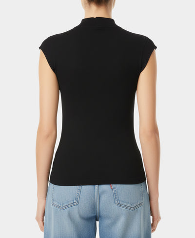 Asymmetrical Mock Neck Top image 2
