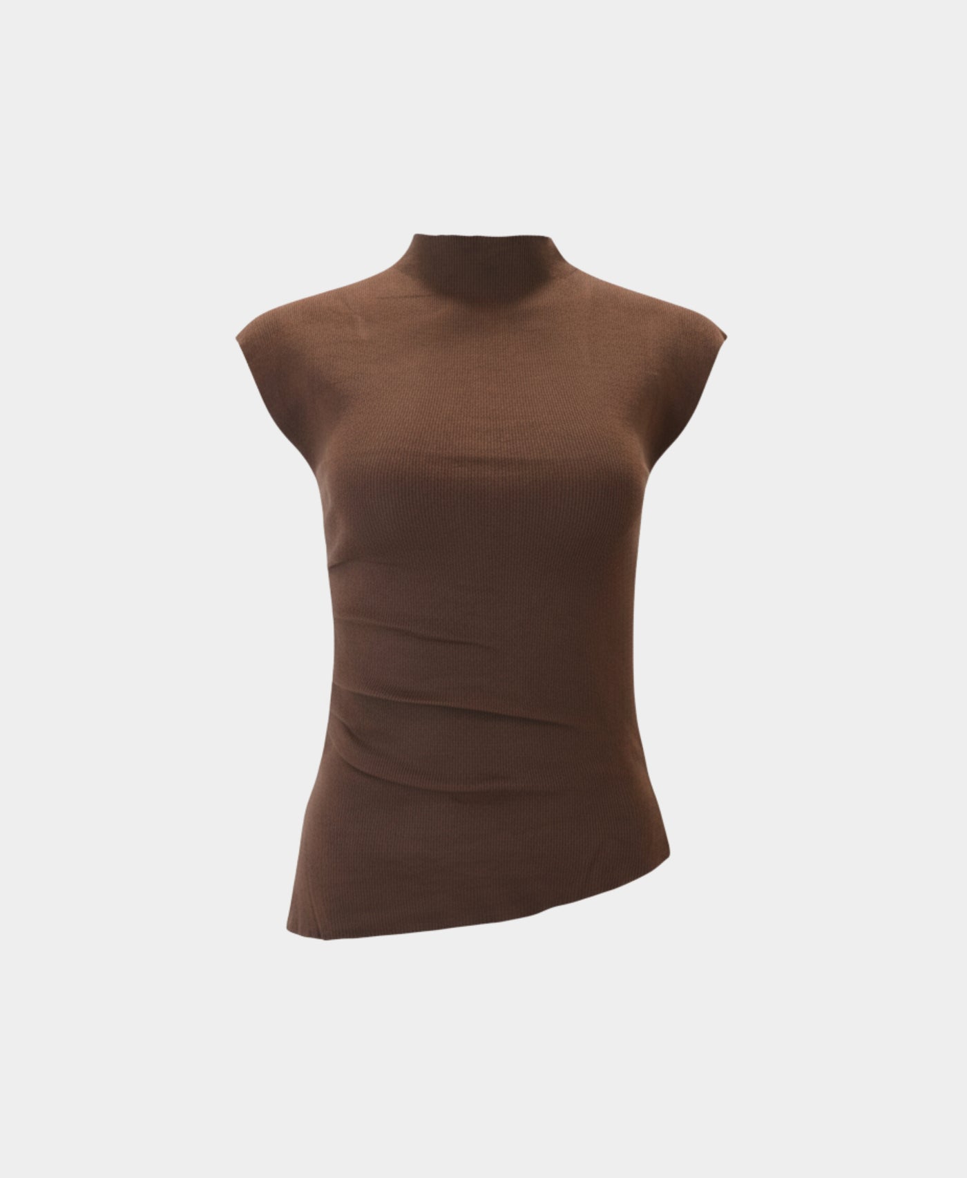 Asymmetrical Mock Neck Top view 6