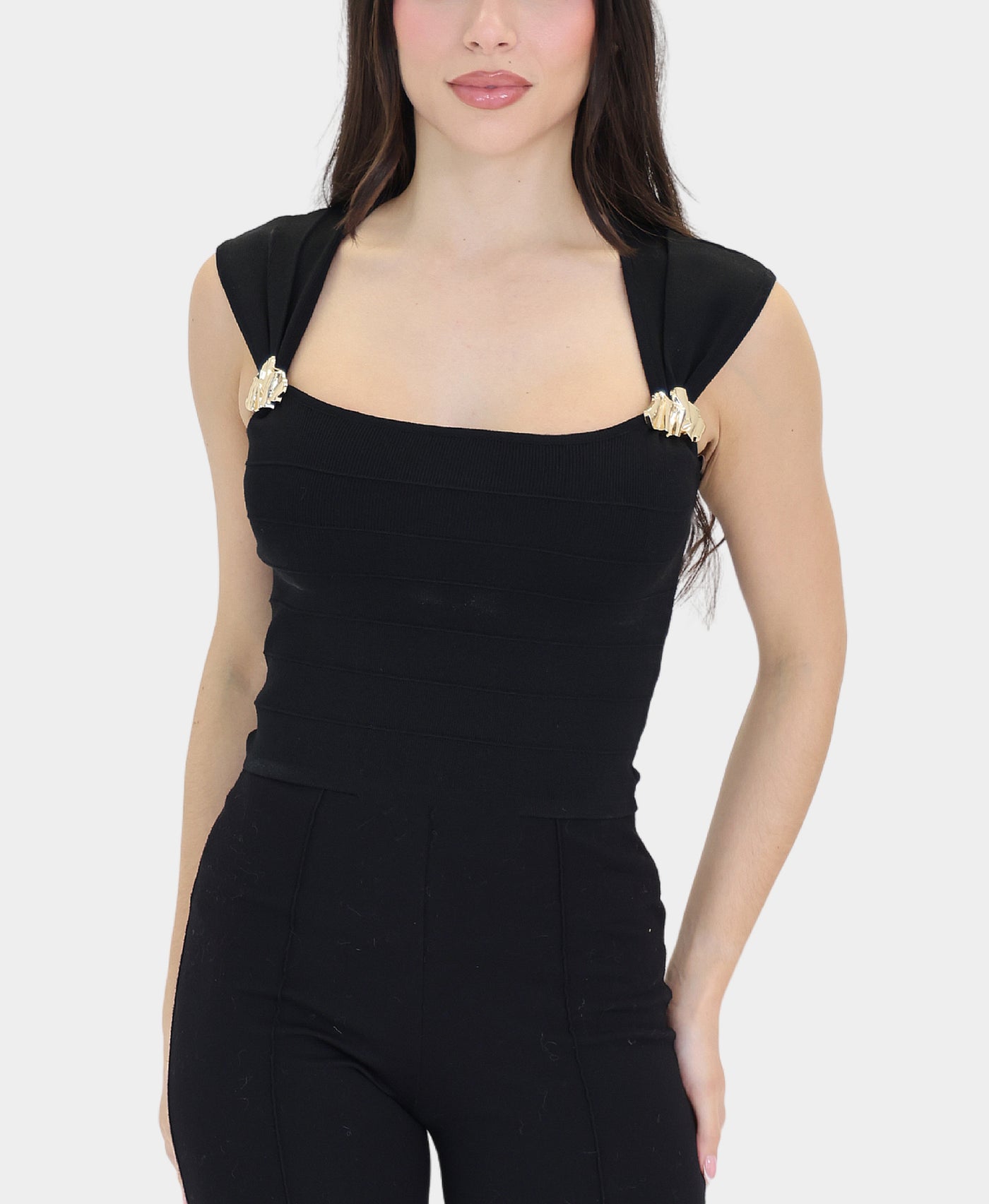 Top w/ Gold Metal Detail view 1