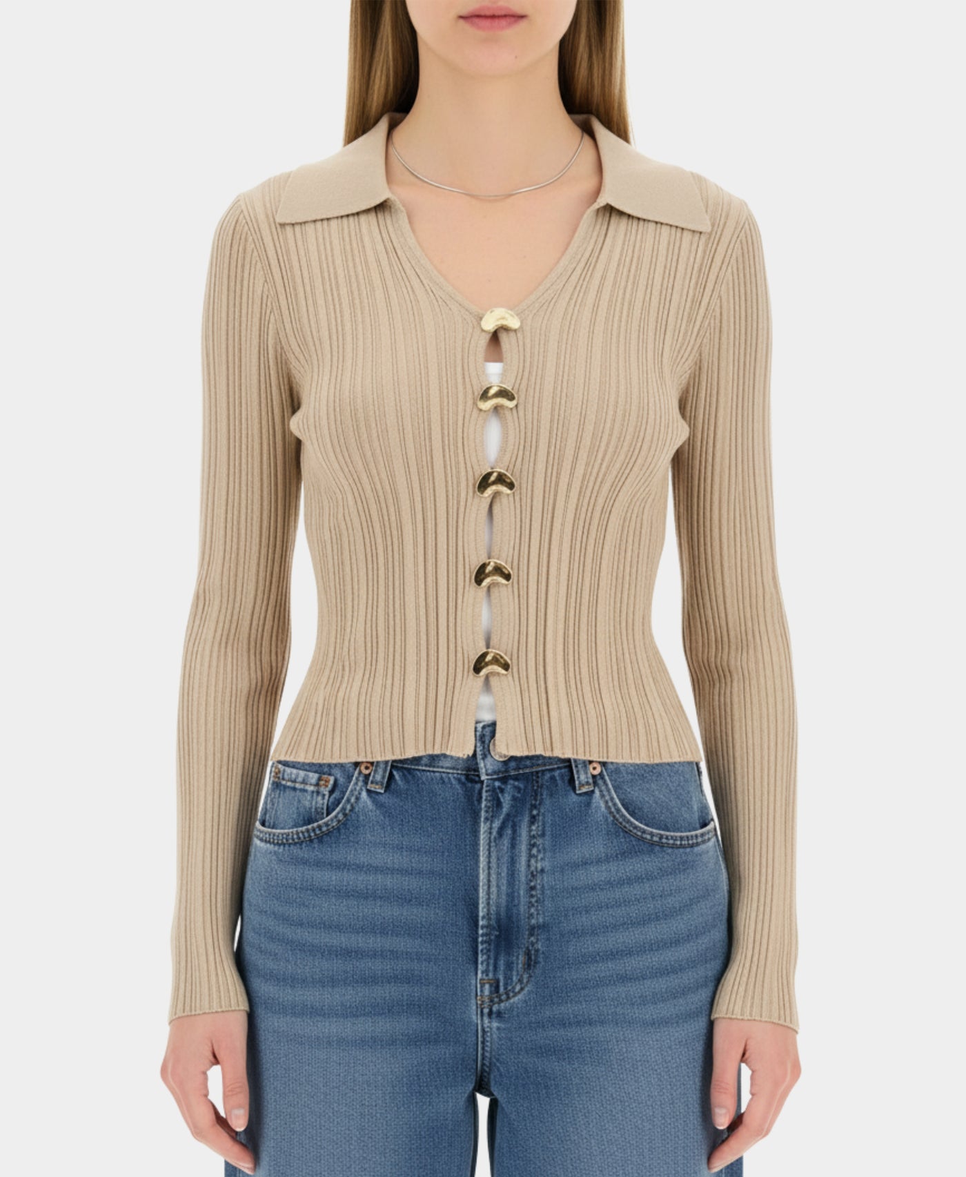 Knit Top w/ Gold Buttons view 7