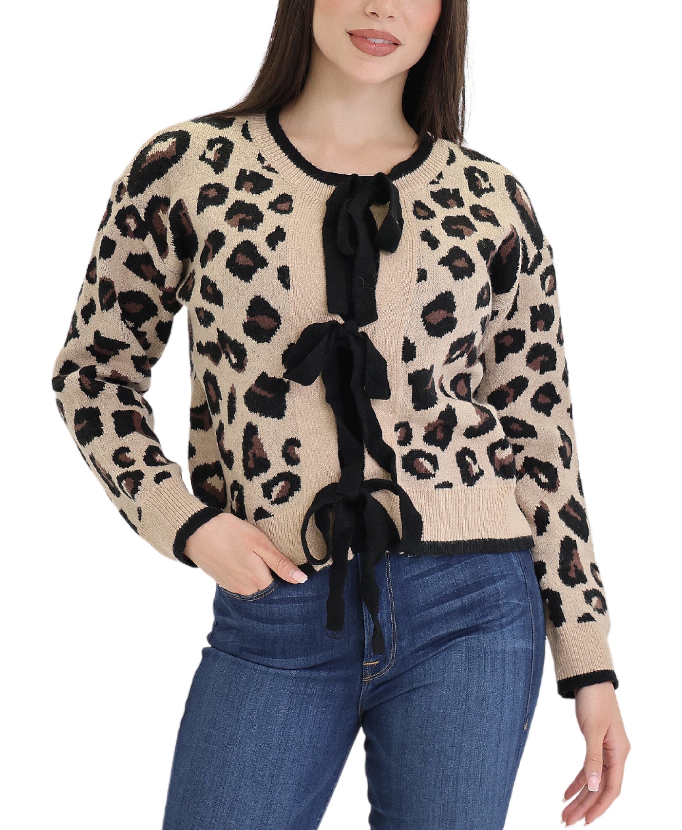 Leopard Cardigan Sweater view 1