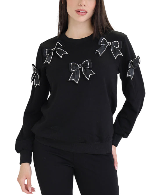 Top w/ Rhinestone Trim Bows view 