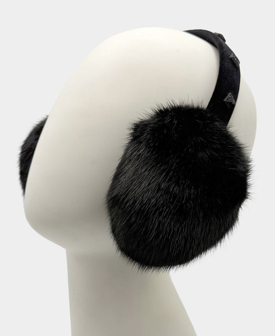 Mink Earmuffs w/ Velvet Band view 