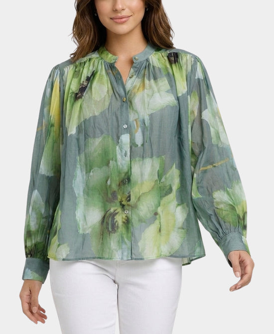 
Printed Blouse in GREEN view 1