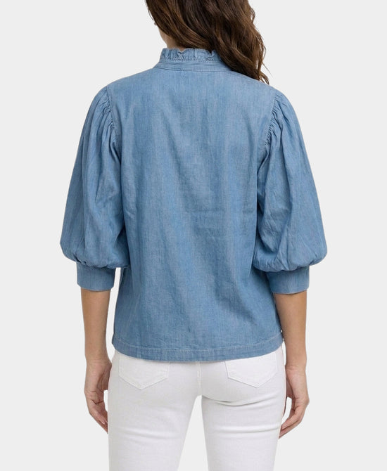 
Blouse w/ Puff Sleeves in SKY BLUE view 2