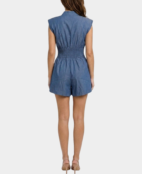 
Romper w/ Zipper Front in BLUE view 2