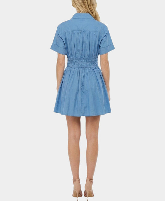 
Dress w/ Cinched Waist in BLUE view 2
