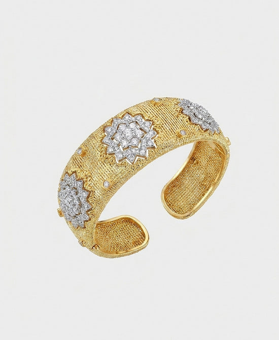 
Cubic Zirconia Cuff Bracelet in GOLD view 2