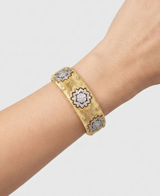 
Cubic Zirconia Cuff Bracelet in GOLD view 1