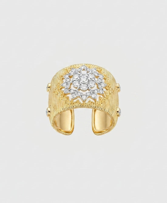 
Cubic Zirconia Wide Ring in GOLD view 2