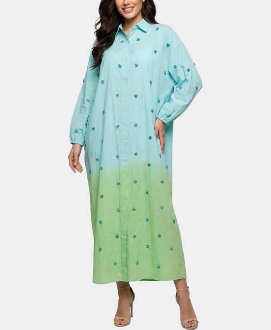 Two Tone Maxi Dress w/ Sequins view 1