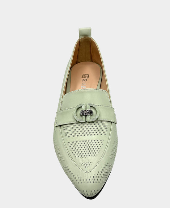 
Leather Laser Cut Loafer in SEAFOAM view 2