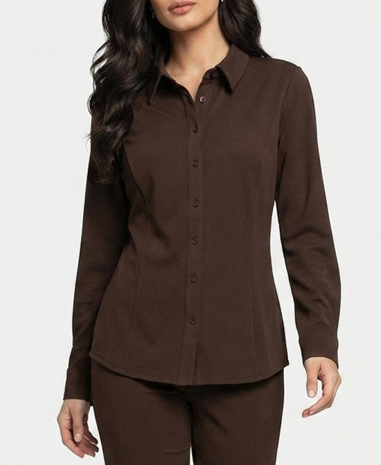 
Solid Knit Top in BROWN view 1
