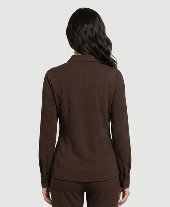 
Solid Knit Top in BROWN view 2