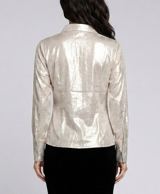 
Shimmer Blouse in CHAMPAGNE view 2
