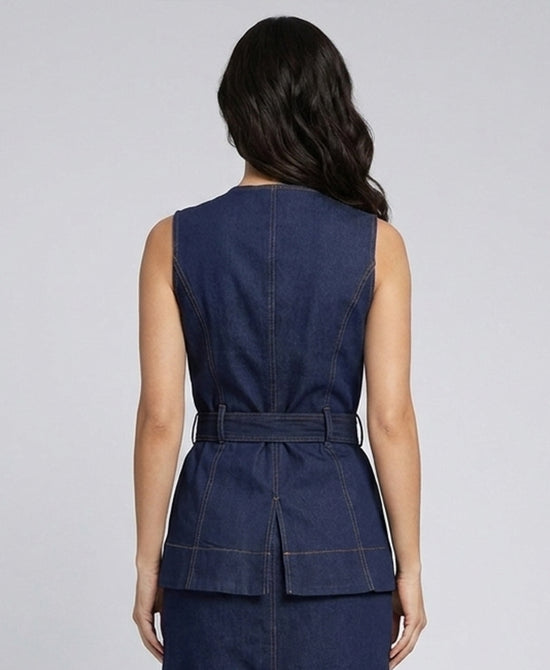 
Denim Vest in DARK WASH view 2