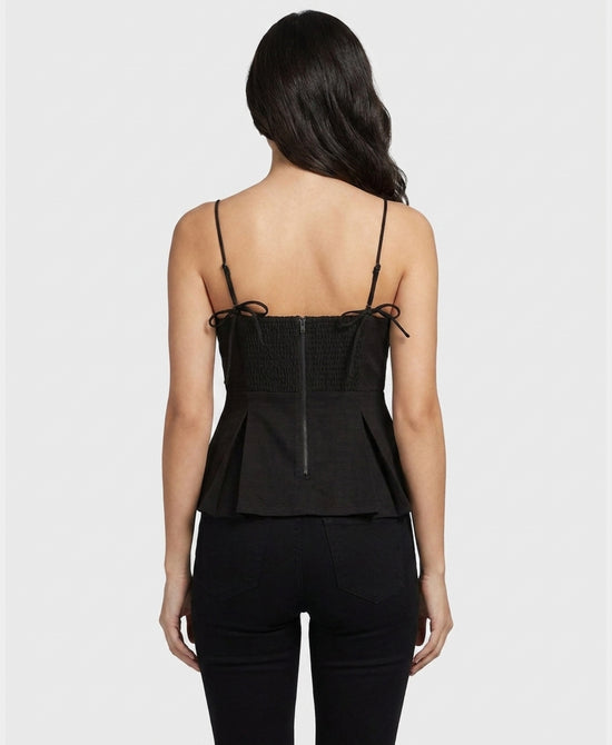 
Peplum Blouse in BLACK view 2