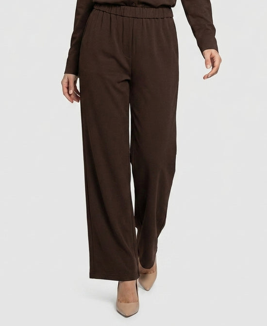 
Knit Wide Leg Pants in BROWN view 1