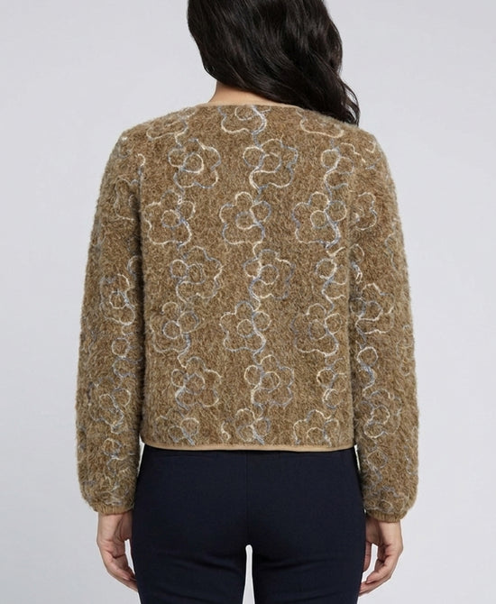 
Faux Fur Bomber Jacket in TAN MULTI view 2